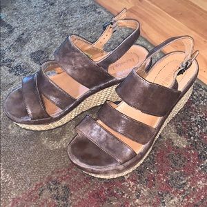 bussola trinidad tate wedges size 8